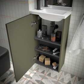 Mobile bagno sospeso interno - Verde Satinato