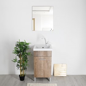 mobile lavatoio con vasca ceramica 45x50 total wood
