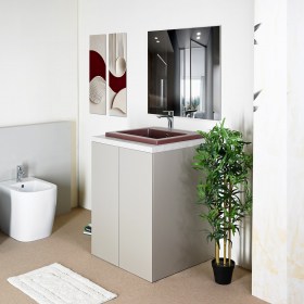 Mobile lavanderia moderna YORK con TOP