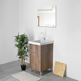 mobile lavatoio vasca ceramica 45x50 total wood
