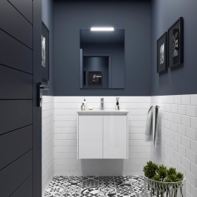 Mobile Bagno 60 | 70 con Ante NOYAN Bianco Lucido