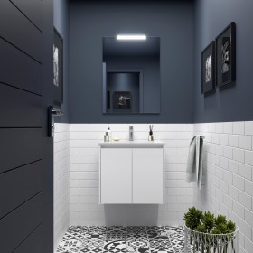 Mobile Bagno 60 | 70 con Ante NOYAN Bianco Satinato 