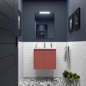 Mobile Bagno 60 | 70 con Ante NOYAN Rosso Satinato