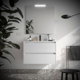 Mobile Bagno 80 con Cassetti NOYAN Bianco Lucido