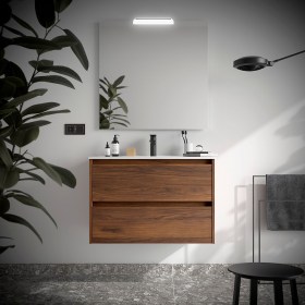 Mobile Bagno 80 con Cassetti NOYAN Legno Noce