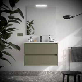 Mobile Bagno 80 con Cassetti NOYAN Verde Satinato