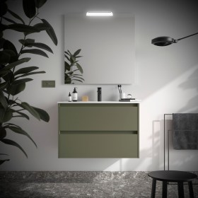 Mobile Bagno 80 con Cassetti NOYAN Verde Satinato
