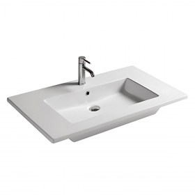 Lavabo consolle Panarea 121 cm Profondità 46/51 cm Ideale per incasso su mobile o installazione sospesa