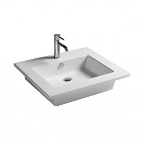 Lavabo consolle Panarea 61 cm Profondità 46/51 cm Ideale per incasso su mobile o installazione sospesa