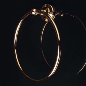 Porta salviette classico ad anello nella finitura Oro serie Victoria