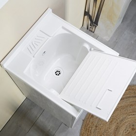 (DOMPLUS-45WB) Mobile Lavatoio DOMINA PLUS 45 x 50 WOOD Bianco