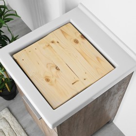 vasca lavatoio ceramica 45x50 tavola legno