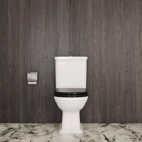 Wc a terra Monoblocco Sedile Nero CALLA 69.5x36 - Ideal standard 